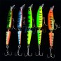 Lot 5pc Multi-jointed Minnow Fishing Lures Bait Swimbait CrankBait Tackle Lure