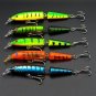 Lot 5pc Multi-jointed Minnow Fishing Lures Bait Swimbait CrankBait Tackle Lure