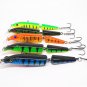 Lot 5pc Multi-jointed Minnow Fishing Lures Bait Swimbait CrankBait Tackle Lure