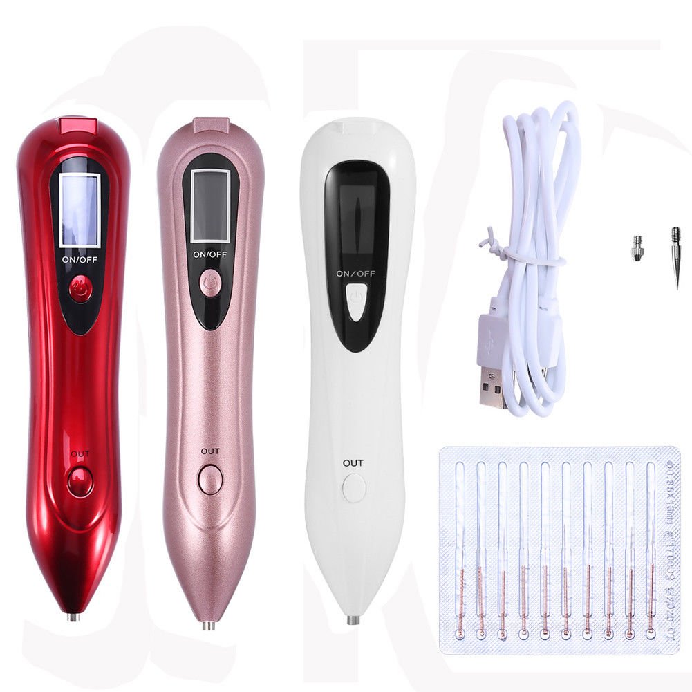USB Freckle Spot Mole Tattoo Removal Pen Skin Repair Beauty Machine with Needles