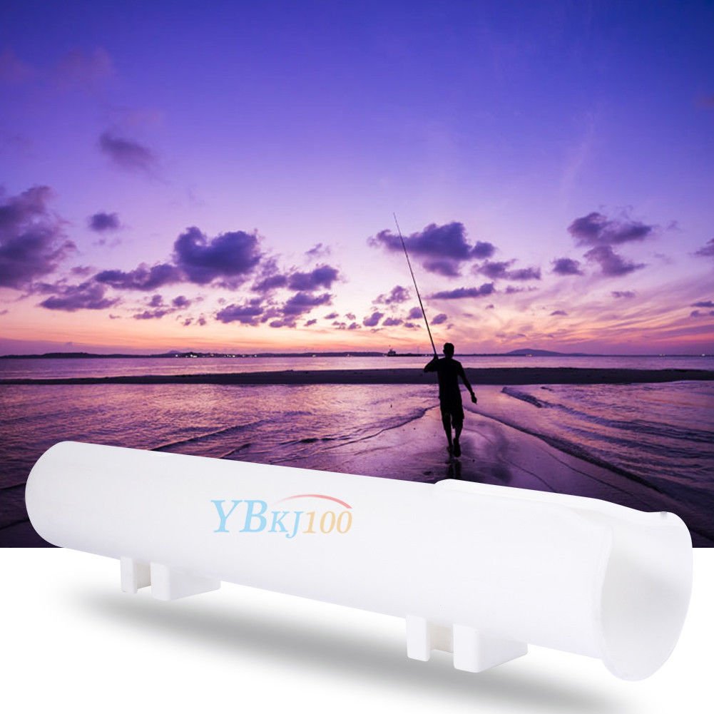 White Boat Plastic Rod Holder 1 Tube Fishing Plastic Rod Holder Rack Durable
