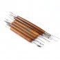 6x Assorted Polymer Clay Pottery Ceramics Sculpting Carving Tools Craft Brown