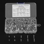 720pcs M3 4/6/8/10/12 M3 Button Flat Head Hex Socket Bolts Screw Kit Hot