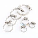 10Pcs Stainless Steel Cross Screw Drive Hose Clamp Fuel Line Worm Clip 10-51mm