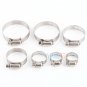 10Pcs Stainless Steel Cross Screw Drive Hose Clamp Fuel Line Worm Clip 10-51mm
