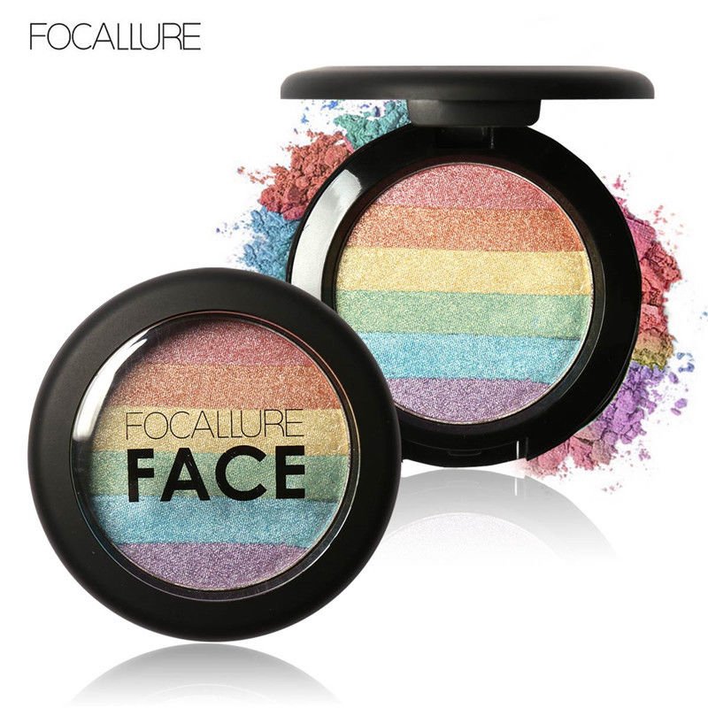 Bronzer Contour Rainbow Highlighter Shimmer Kit Face Makeup Blush Blusher Powder