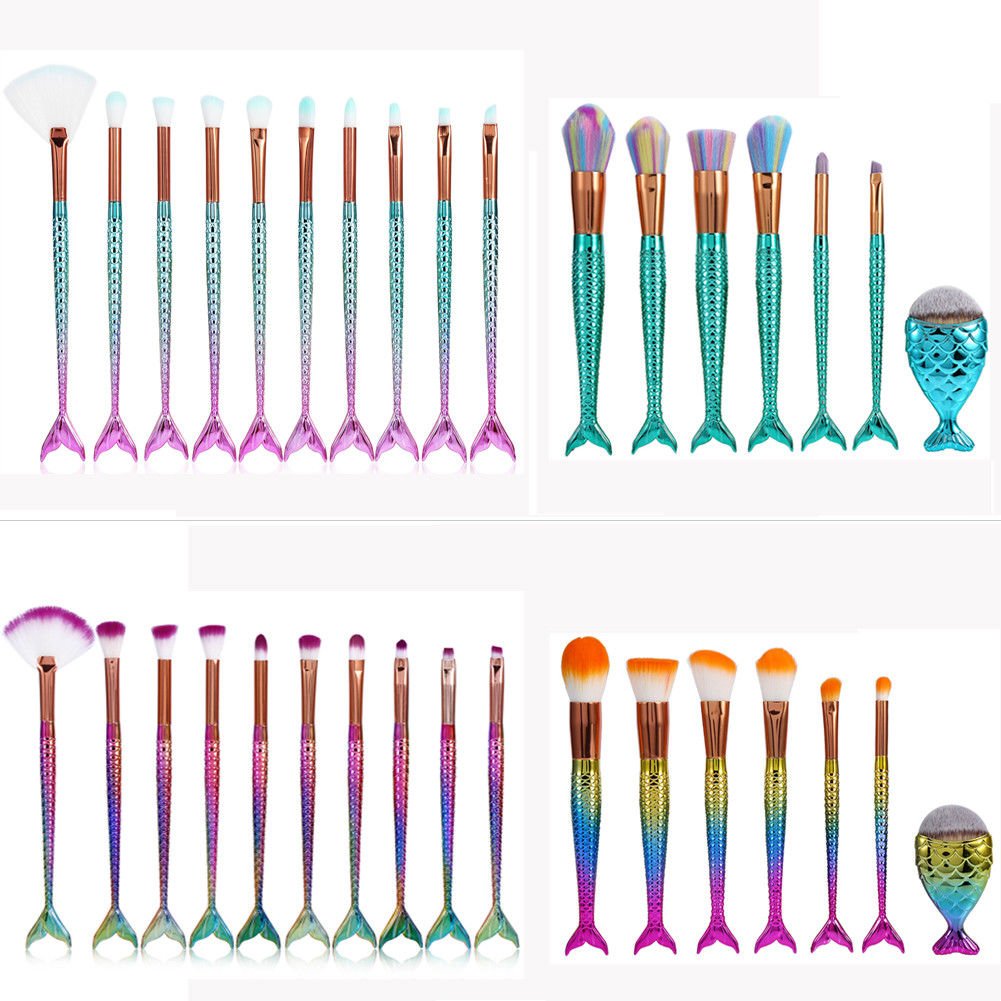 10/7x Professional Cosmetic Makeup Brush Set Eyeshadow Foundation Blush Brushes