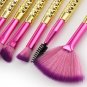 15PCS Fish Tail Makeup Brush Eyeshadow Eyeliner Blush Face Lip Cosmetics