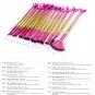 15PCS Fish Tail Makeup Brush Eyeshadow Eyeliner Blush Face Lip Cosmetics