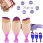 Flat Round Oblique Fishtail Blush Powder Fish Makeup Brushes Tool