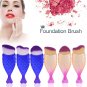 Flat Round Oblique Fishtail Blush Powder Fish Makeup Brushes Tool