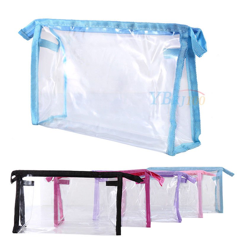 1/3/5/10pc PVC Clear Transparent Case Cosmetic Makeup Bag Toiletry Travel Zipper