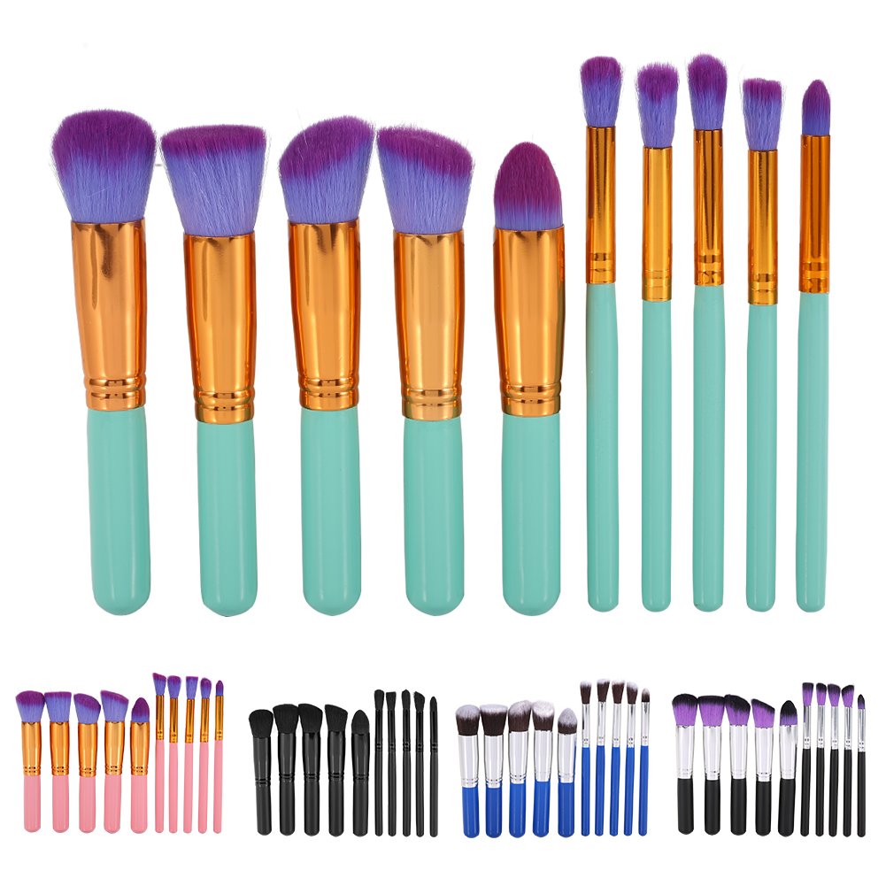 10Pcs Professional Cosmetic Makeup Brush Set Powder Eyeshadow Foundation Blushes