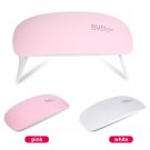 6W Mini LED UV Nail Lamp Dryer Curing Gel Polish Manicure Foldable White/Pink