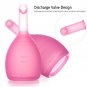 2Size Reusable Silicone Lady Feminine Soft Menstrual Period Leak Free Safety Cup