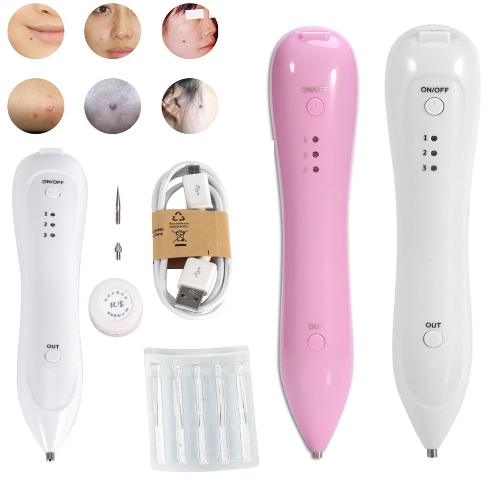 Portable Laser Age Spot Removal Pen Mole Wart Freckle Removal Machine +5 Needles