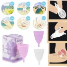 3 Colors Reusable Silicone Female Leakproof Menstrual Cup Menstruation Health