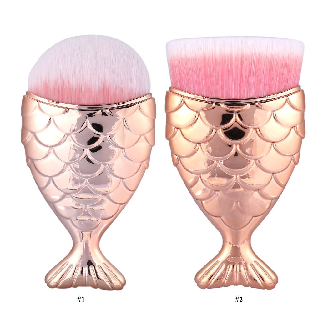 Fish Tail Makeup Brush Powder Foundation Contouring Blusher Cosmetic