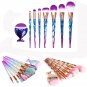 Pro 8PCS Glitter Rose Gold Makeup Brushes Set Powder Concealer Cosmetic Kit