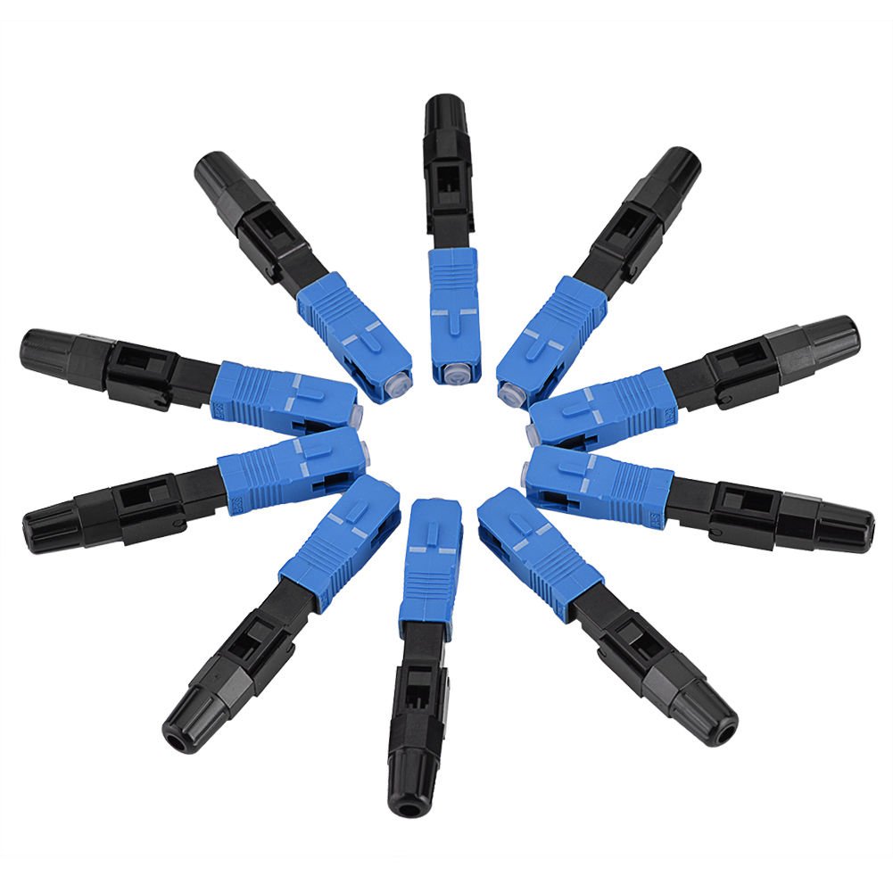 10pcs SC Fiber Optic Quick Fast Connector Adapter UPC FTTH SC Single Single Mode