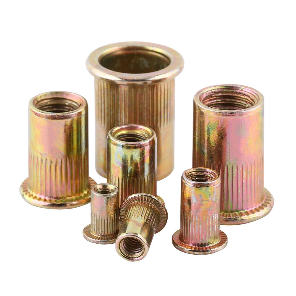 20/100pcs M3-M12 Flat Head Metric Threaded Blind Rivet Nut Insert Rivnut Nutsert