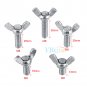 M5/M6/M8 Stainless Steel Wing Bolts Wingbolts Nut Butterfly Screw DIN316 10-40mm