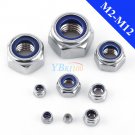 20/100pcs Locknuts Hexagon Hex Nylon Inserted Stainless Steel Lock Nut M2-M12