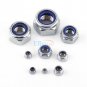 20/100pcs Locknuts Hexagon Hex Nylon Inserted Stainless Steel Lock Nut M2-M12