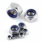 20/100pcs Locknuts Hexagon Hex Nylon Inserted Stainless Steel Lock Nut M2-M12