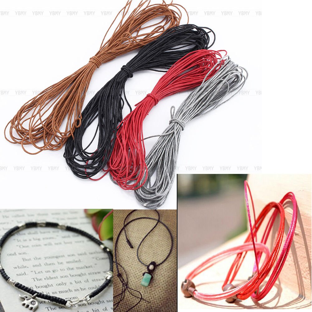 New Waxed Cotton Cord String Linen Thread Wire Jewelry Bracelet Making 10M 1mm