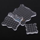 1pc Handmade Square Transparent Scrapbook Clear Stamp Pad DIY Tool Acrylic Block