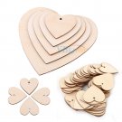 Wooden Wood Love Heart Shape for Wedding Plaques Art Craft Home Decorations 3mm