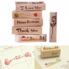 Cute Wood Rubber Mounted Stamp fr DIY Crafts Scrapbooking Card Making Tags Gifts