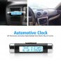 Mini LCD Clock Thermometer Automotive Digital Backlight Monitor Clip-on Vehicle