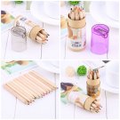 New 12 Watercolour Pencils Case Drawing Coloring Set Artists Sketching+Sharpener