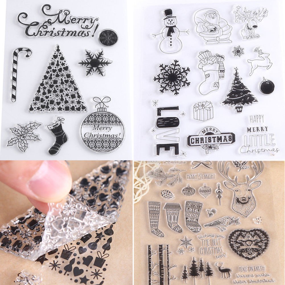 DIY Silicone Rubber Stamp Alphabet Scrapbooking Transparent Clear Cling Sheet