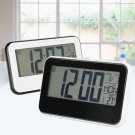 6" LCD Display Digital Alarm Clock Thermometer w/Sound Control Backlight Bedroom