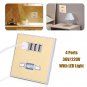 36/220V 4 Ports LED Light USB Charger Wall Socket Charger Station W/LED Light