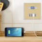 36/220V 4 Ports LED Light USB Charger Wall Socket Charger Station W/LED Light