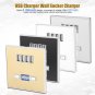 36/220V 4 Ports LED Light USB Charger Wall Socket Charger Station W/LED Light
