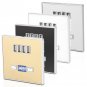 36/220V 4 Ports LED Light USB Charger Wall Socket Charger Station W/LED Light