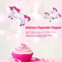 24X Unicorn Cartoon Cake Cupcake Chocolate Topper Decoration For Birthday Party