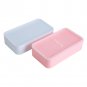 900mL 2 Layers Plastic Food Kids Lunch Box Food Storage Container w/Spoon