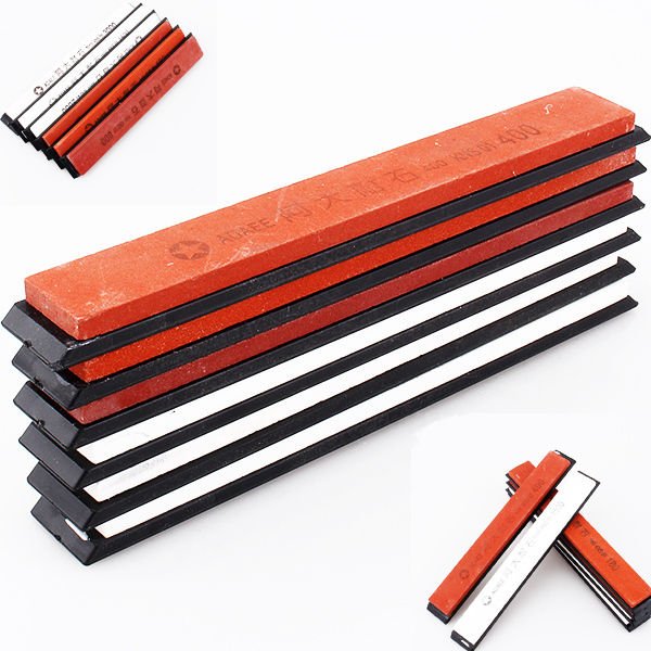6Pcs Sharpening System Kitchen Knife Cutting Sharpener Stones Abrader Kit Tools