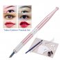 Tattoo Microblading Eyebrow Blade Needle Pen Pigment Ring Skin Training Tool Kit