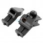 1pc Black Front and Rear 45 Degree Offset Adjustable Tactics Iron Sight Set Kit