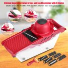 Kitchen Mandoline Slicer Manual Vegetable Cutter 5 Blades Potato Carrot Grater