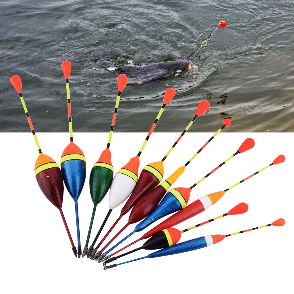 10pcs Carp Fishing Floats Set Buoy Bobber Stick For Fishing Tackle Vertical New