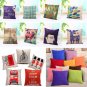Vintage Linen Cotton Simple Throw Pillow Cover Waist Cushion Case Sofa Bed Decor