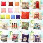 Vintage Linen Cotton Simple Throw Pillow Cover Waist Cushion Case Sofa Bed Decor